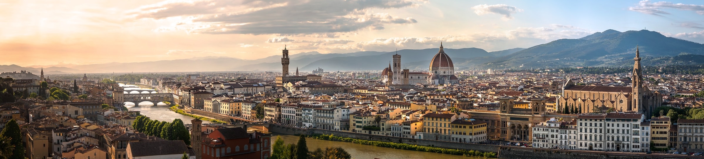 A panorama of an old city